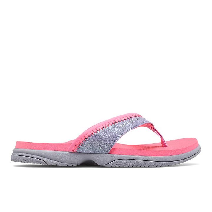 New Balance Jojo Girls' Sandals, Girl's, Size: 4, Brt Pink