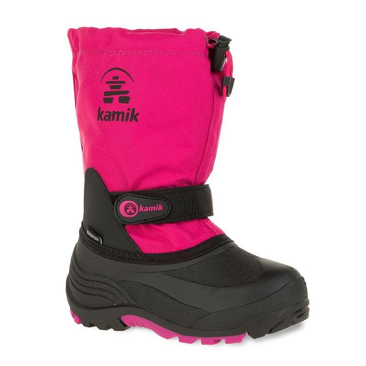 Kamik Waterbug5 Girls' Waterproof Winter Boots, Girl's, Size: 1 Wide, Pink