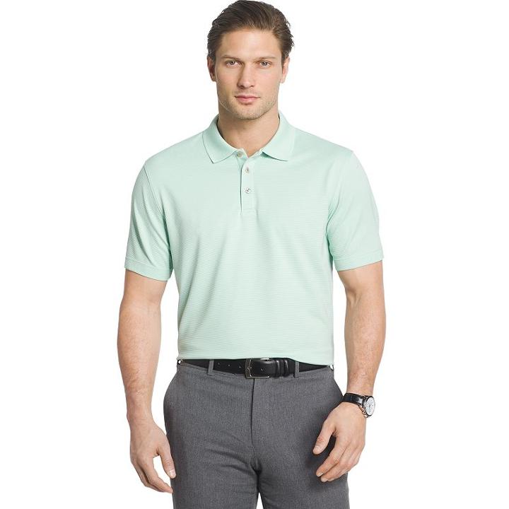 Men's Van Heusen Traveler Air Ottoman Classic-fit Performance Polo, Size: Large, Lt Green
