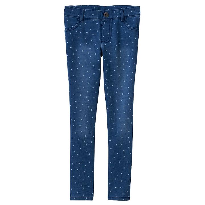 Girls 4-7 Sonoma Goods For Life&trade; Dotted Leggings, Girl's, Size: 6, Dark Blue