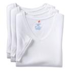 Men's Hanes 3-pack Ultimate X-temp V-neck Tees, Size: Large, White