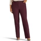 Plus Size Lee Eden Straight-leg Career Pants, Women's, Size: 25 - Regular, Dark Red