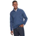 Men's Croft & Barrow&reg; Classic-fit Easy-care Stretch Fleece Quarter-zip Pullover, Size: Xl, Dark Blue