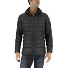 Men's Adidas Down Hooded Puffer Jacket, Size: Small, Black