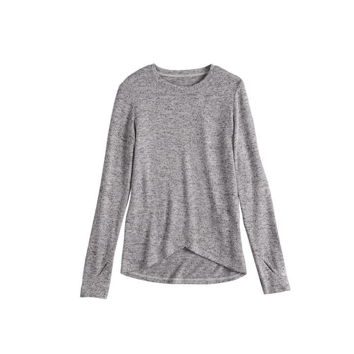 Girls 4-16 Cuddl Duds Soft Tulip Hem Top, Size: 14-16, Med Grey