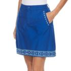 Petite Croft & Barrow&reg; Novelty Skort, Women's, Size: 8 Petite, Dark Blue