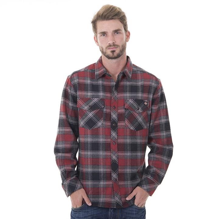 Big & Tall Dickies Brawny Plaid Flannel Button-down Shirt, Men's, Size: 3xb, Red