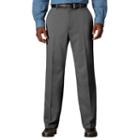 Men's Haggar&reg; Cool 18&reg; Classic-fit Flat-front No-iron Expandable Waist Pants, Size: 34x32, Grey