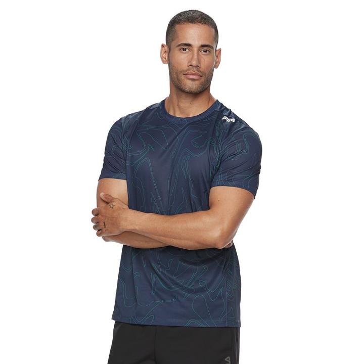 Men's Fila Sport&reg; Printed Mesh Tee, Size: Xl, Dark Blue