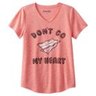 Girls 7-16 & Plus Size Mudd&reg; V-neck Graphic Tee, Girl's, Size: 12 1/2, Med Pink