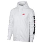 Men's Nike Full-zip Fleece Hoodie, Size: Xl, White