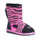 Muk Luks Zebra Kids' Plush Boots, Girl's, Size: 9 T, Pink