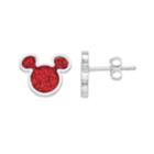 Disney's Mickey Mouse 90th Anniversary Mickey Stud Earrings, Women's, Silver