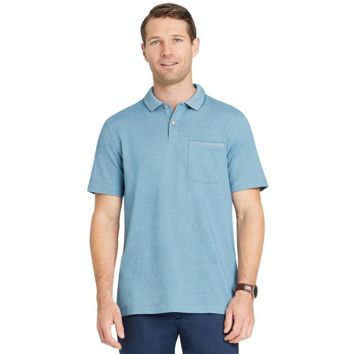 Men's Van Heusen Classic-fit Flex Tip Polo, Size: Small, Blue