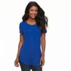Women's Apt. 9&reg; Essential High-low Tunic, Size: Small, Blue