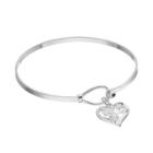 Silver Expressions By Larocks Silver Plated Cubic Zirconia Family Tree Bangle Bracelet, Women's, Grey