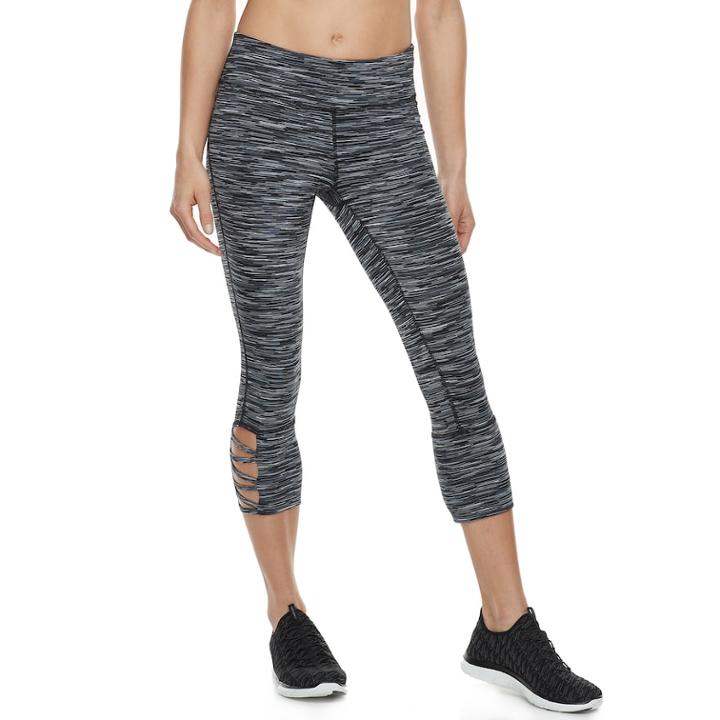 Women's Tek Gear&reg; Lattice Hem Capri Leggings, Size: Small, Oxford