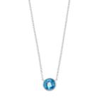 14k White Gold Swiss Blue Topaz Necklace, Women's, Size: 17