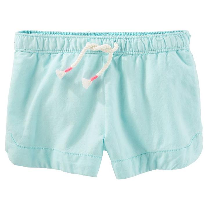 Girls 4-8 Oshkosh B'gosh&reg; Solid Shorts, Girl's, Size: 7, Turquoise/blue (turq/aqua)