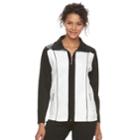 Women's Cathy Daniels Colorblock Quilted Jacket, Size: Medium, White