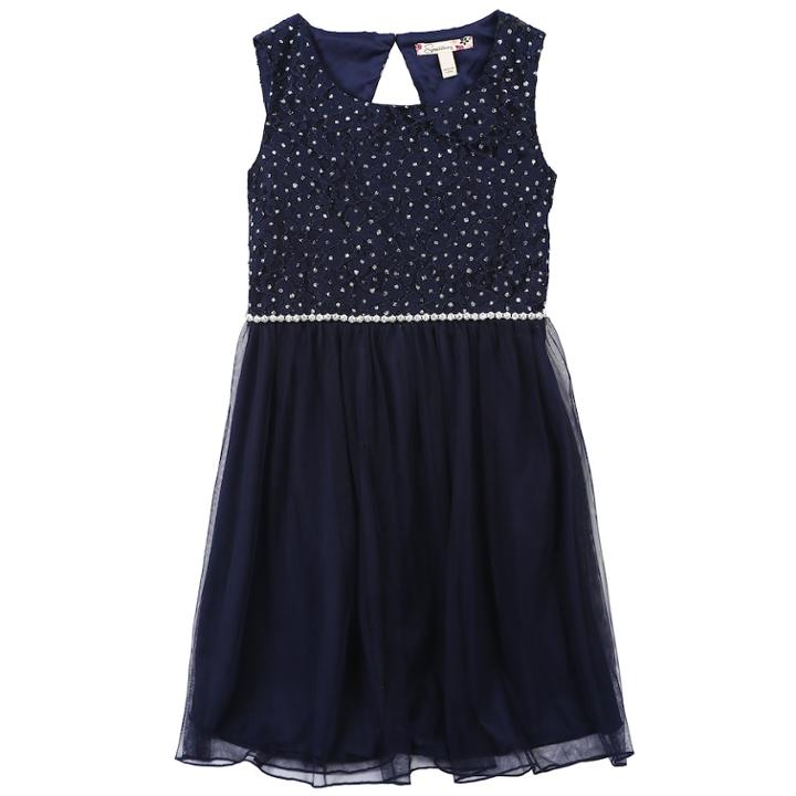 Girls 7-16 & Plus Size Speechless Glitter Lace Dress, Size: 16, Black