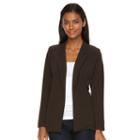 Women's Briggs Solid Open-front Jacket, Size: Medium, Med Brown