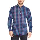 Men's Chaps Classic-fit Patterned Easy-care Stretch Button-down Shirt, Size: Large, Blue (navy)