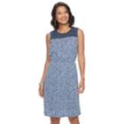 Women's Croft & Barrow&reg; Lace Yoke Dress, Size: Medium, Blue