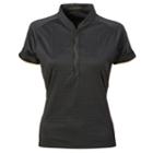 Women's Nancy Lopez Desire Quarter-zip Golf Polo, Size: Large, Black
