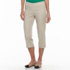 Women's Croft & Barrow&reg; Polished Pull-on Capris, Size: 12, Med Grey