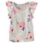 Oshkosh B'gosh, Girls 4-8 &reg; Flutter-sleeved Floral Top, Girl's, Size: 6x, Ovrfl Oth