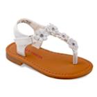 Laura Ashley Floral Toddler Girls' Sandals, Size: 9 T, White
