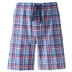Izod, Men's Plaid Jams Shorts, Size: Medium, Med Blue