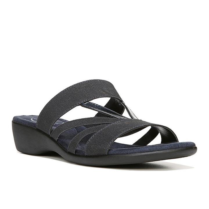 Lifestride Tanner Women's Wedge Sandals, Size: 7 Wide, Blue