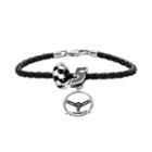Insignia Collection Nascar Kasey Kahne Leather Bracelet And Sterling Silver Charm And Bead Set, Women's, Size: 7.5, Multicolor