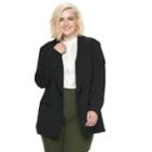 Plus Size Popsugar Essential Blazer, Women's, Size: 1xl, Black
