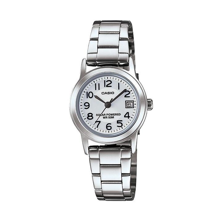 Casio Women's Classic Stainless Steel Solar Watch - Ltps100d-7bvcf, Grey