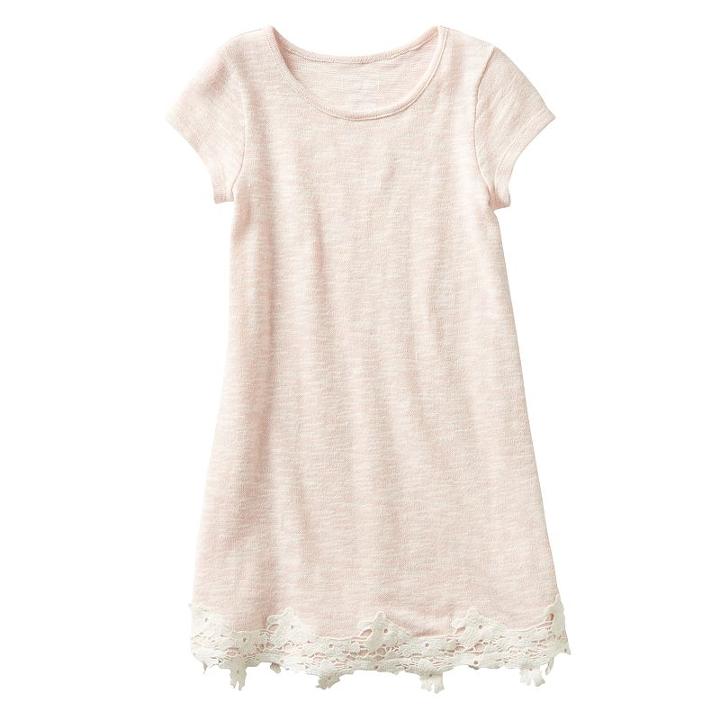 Girls 4-7 Sonoma Goods For Life&trade; Lace Hem Dress, Girl's, Size: 6, Med Pink