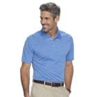 Men's Haggar Classic-fit Textured Performance Polo, Size: Xl, Blue Other