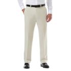 Men's Haggar&reg; Cool 18&reg; Pro Classic-fit Wrinkle-free Flat-front Expandable Waist Pants, Size: 34x34, Lt Beige