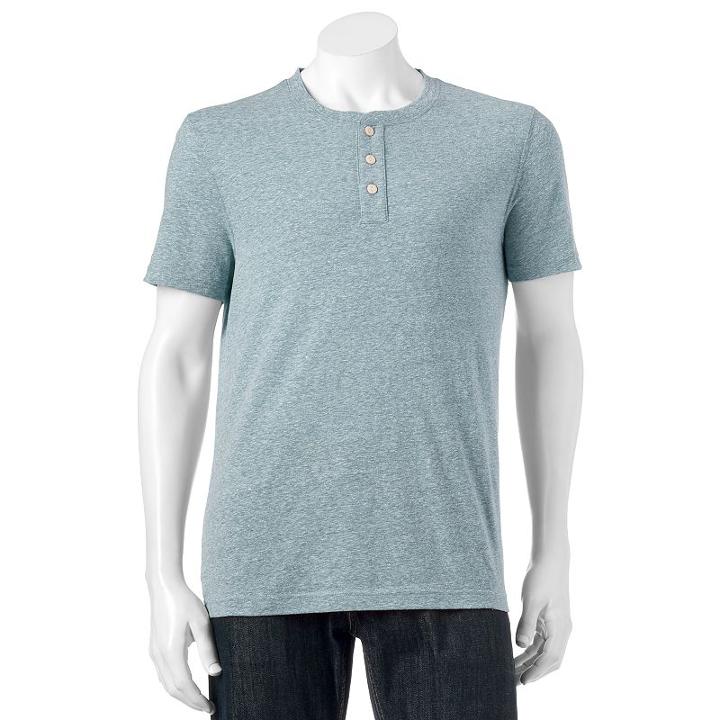 Men's Sonoma Goods For Life&trade; Classic-fit Everyday Henley, Size: Medium, Med Blue