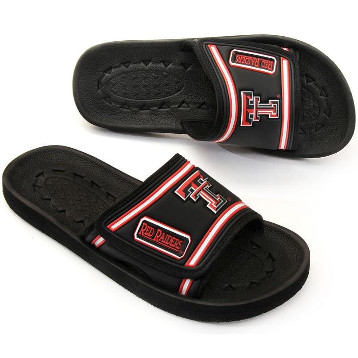 Adult Texas Tech Red Raiders Slide Sandals, Size: Xs, Black