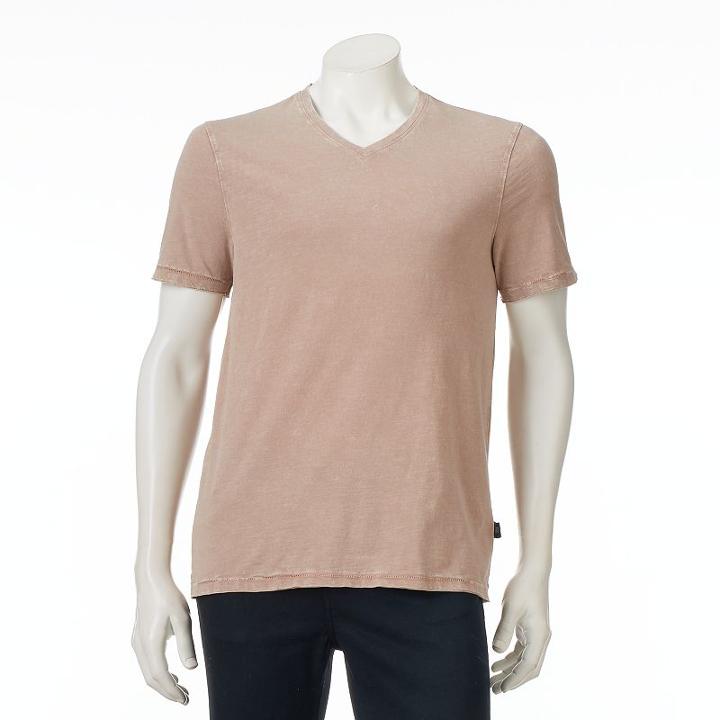 Men's Rock & Republic Core V-neck Tee, Size: Large, Med Beige