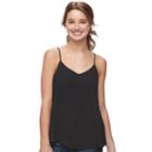 Juniors' Pink Republic Layered Camisole, Teens, Size: Medium, Black