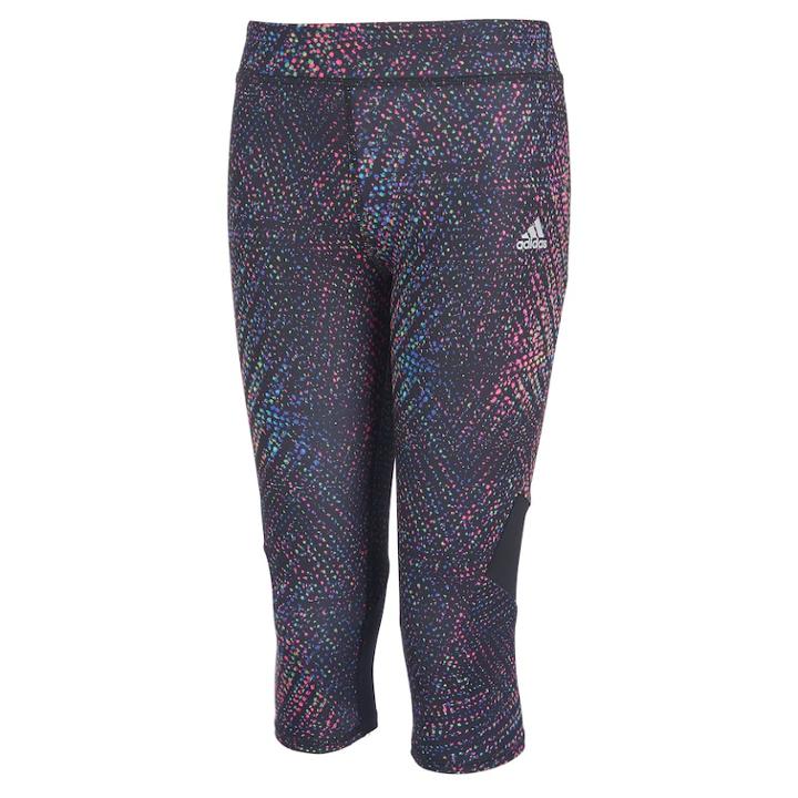 Girls 7-16 Adidas Alpha Printed Capri Leggings, Size: Large, Black Dot Print