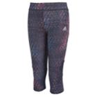 Girls 7-16 Adidas Alpha Printed Capri Leggings, Size: Large, Black Dot Print