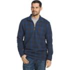 Big & Tall Men's Arrow Classic-fit Windowpane Fleece Quarter-zip Sweater, Size: 3xb, Turquoise/blue (turq/aqua)