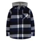 Boys 4-7 Hurley Hooded Button-down Flannel Shirt, Boy's, Size: 6, Blue (navy)