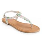 Apt. 9&reg; Women's Kiki Silhouette Thong Sandals, Size: Small, White Oth