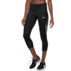 Women's Nike Power Running Crop Leggings, Size: Large, Grey (charcoal)